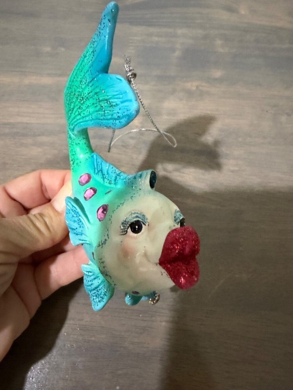 Katherine's Collection Kissing Fish Ornament Jeweled Glitter